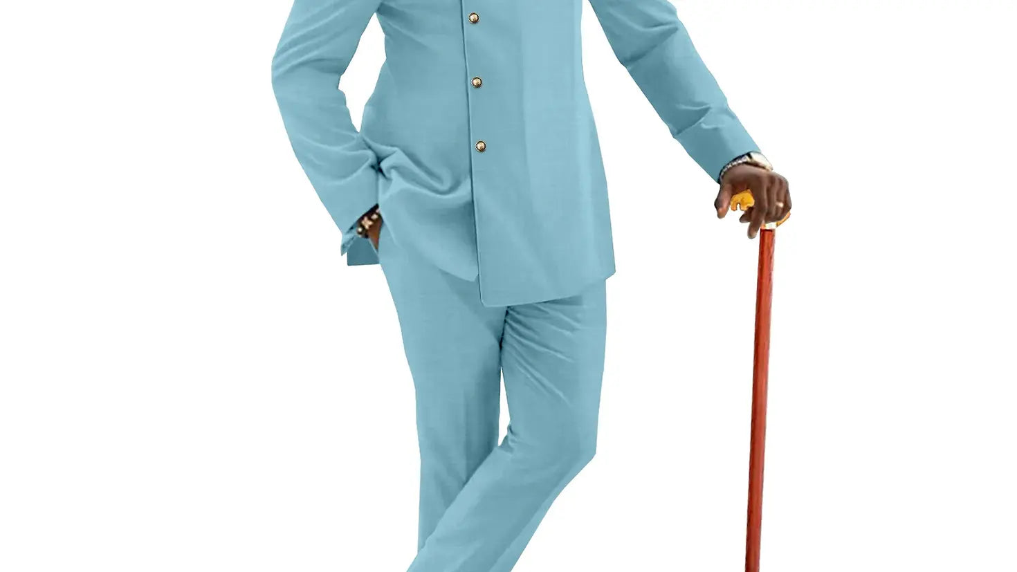 Gwenhwyfar 2024 New African Design Men Suits Sky Blue Long Sleeve Jacket and Pants 2 Pieces Set African Mens Party Costume Homme