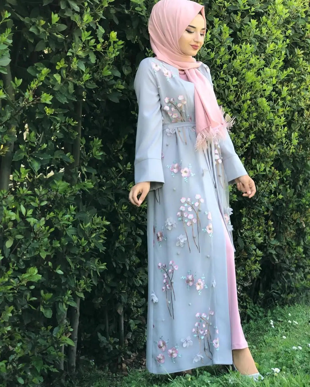 Ramadan Eid Women Muslim Open Cardigan Embroidery Dress Abayas Dubai Islam Kimono Clothing Robe Arab Turkey Kaftan Kaftan Caftan