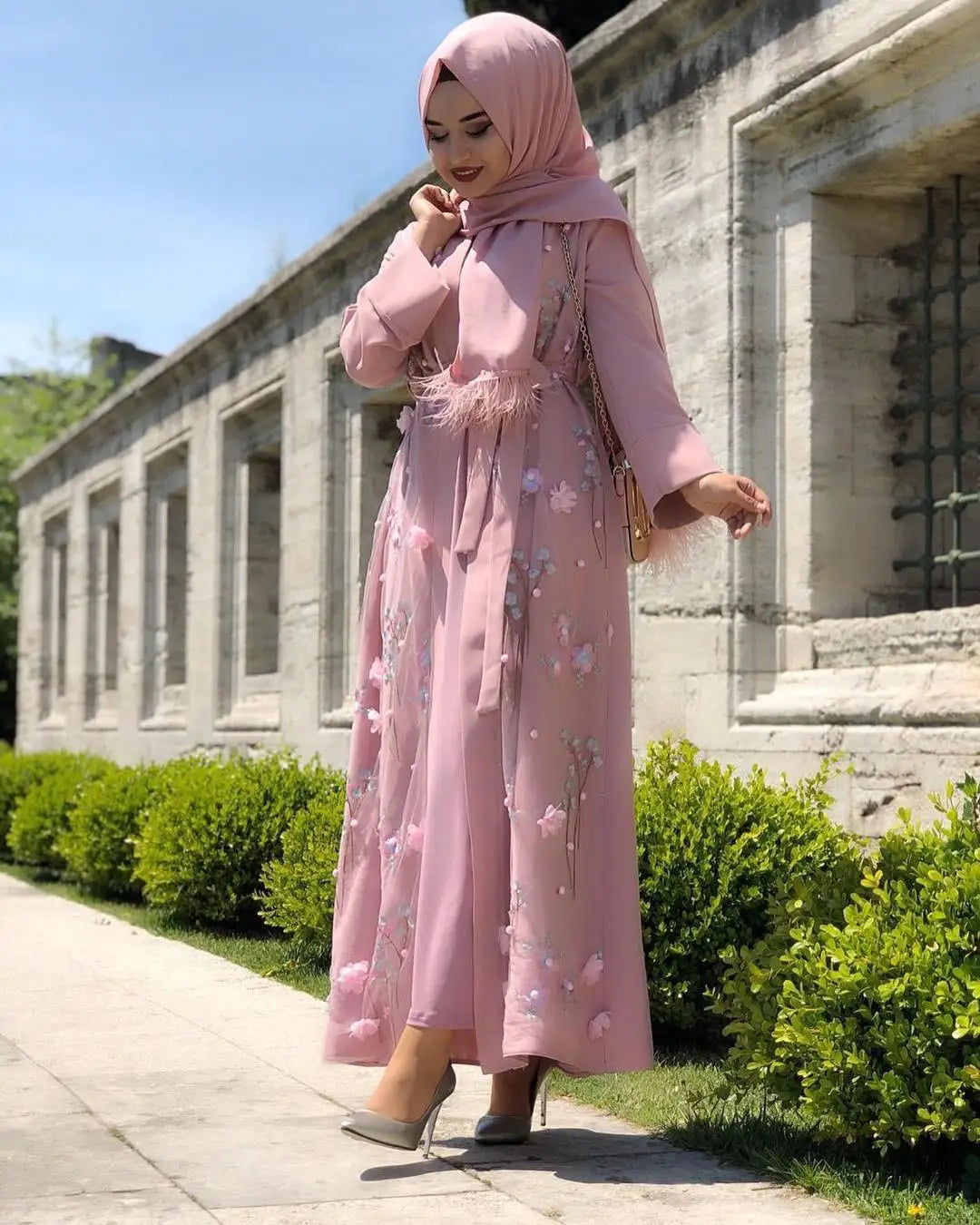 Ramadan Eid Women Muslim Open Cardigan Embroidery Dress Abayas Dubai Islam Kimono Clothing Robe Arab Turkey Kaftan Kaftan Caftan