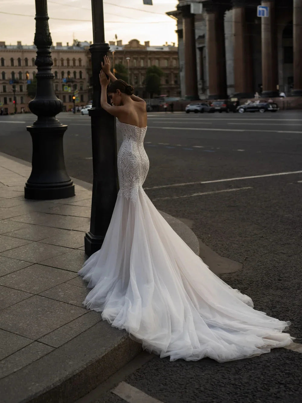 Romantic Sweetheart Neck Wedding Dress Sparkly Beads Sequins Bride Robe Graceful Mermaid With Jacket Bridal Gown Robe De Mariée