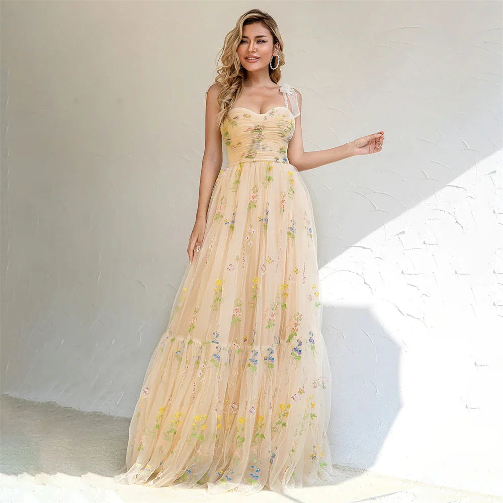 Women's Evening Dress Luxury Chic and Elegant Woman Dress Birthday Dresses Luxury Formal Dresses for Prom Ball Gown Long