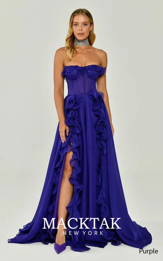 Strapless Simple Prom Dress A-line Chiffon Prom Dress Elegant Sleeveless Floor-Length Backless Vestidos De Fiesta as pic