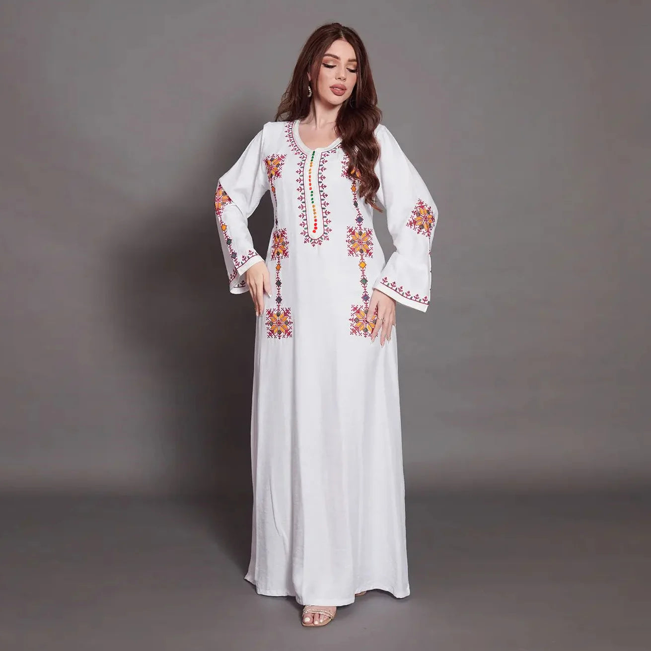 Muslim Women's Robe Embroiled Abaya Dress Dubai Abaya Clothes Islam Dress Casual Luxury Vestidos Femenino Robe Spring Fashion