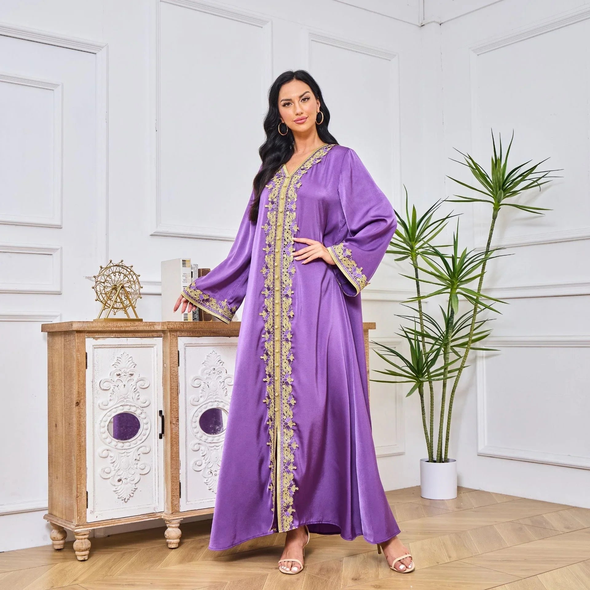 Abaya For Women Dubai Middle East Wedding Kaftan Summer New Abaya Ethnic Style Robe Muslim Jalabiya Fashion Dress Women Clothing