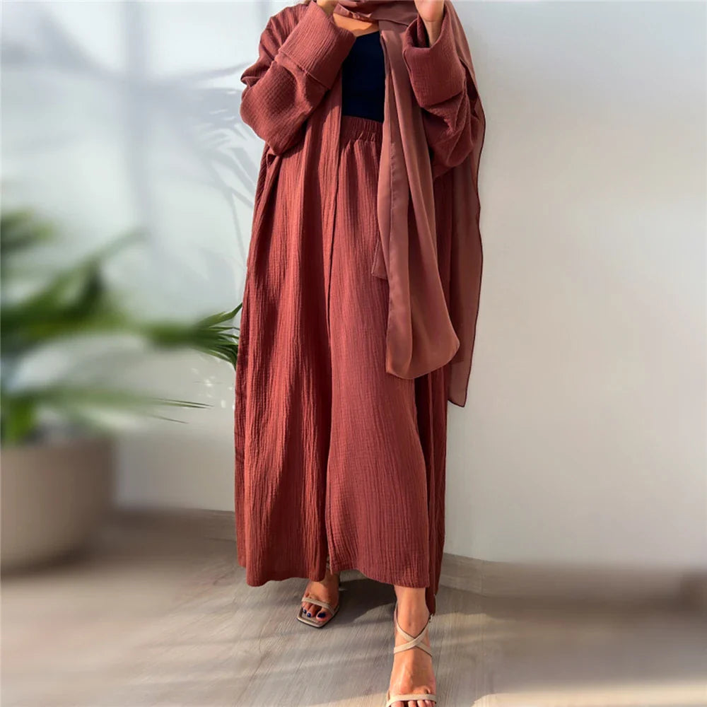 Open Abayas Kimono Muslim Women Cardigan Maxi Dress Islamic Clothing Dubai Saudi Robe Casual Kaftan Ramadan Eid Outwear Jalabiya 07 Only Abaya