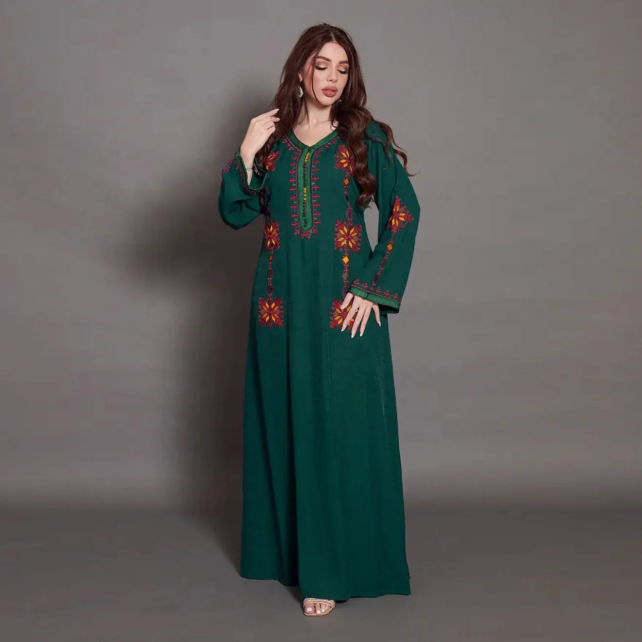 Muslim Women's Robe Embroiled Abaya Dress Dubai Abaya Clothes Islam Dress Casual Luxury Vestidos Femenino Robe Spring Fashion