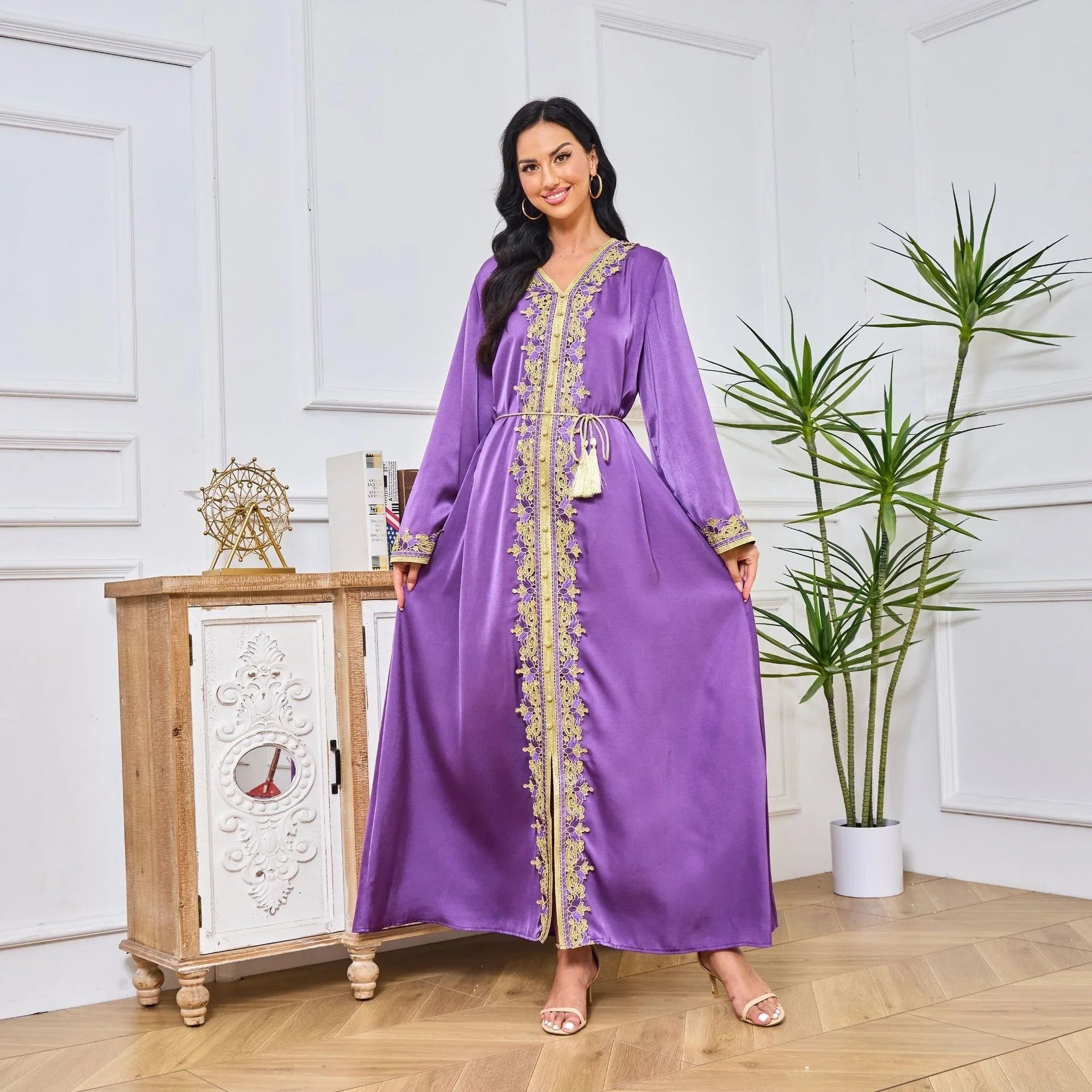 Abaya For Women Dubai Middle East Wedding Kaftan Summer New Abaya Ethnic Style Robe Muslim Jalabiya Fashion Dress Women Clothing