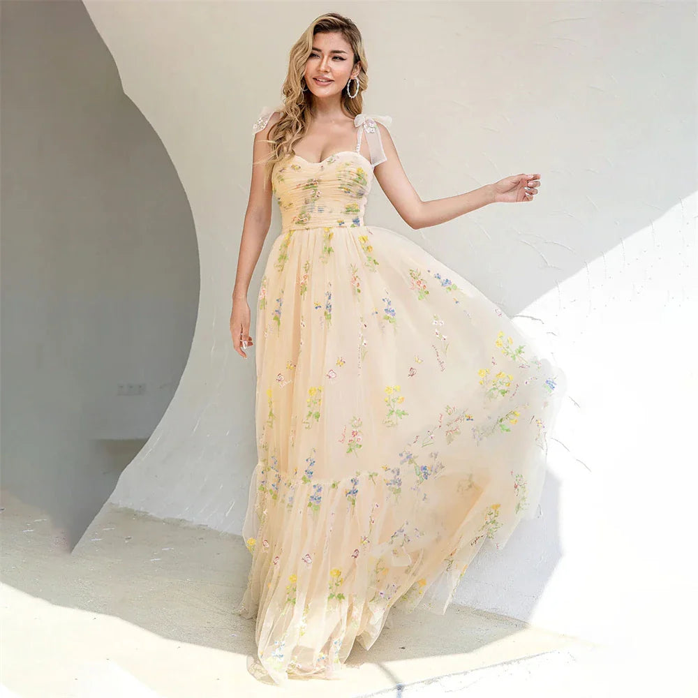 Women's Evening Dress Luxury Chic and Elegant Woman Dress Birthday Dresses Luxury Formal Dresses for Prom Ball Gown Long