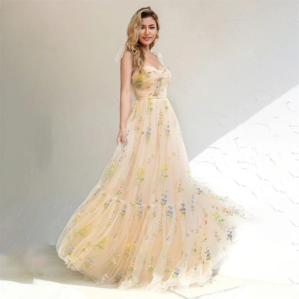 Women's Evening Dress Luxury Chic and Elegant Woman Dress Birthday Dresses Luxury Formal Dresses for Prom Ball Gown Long