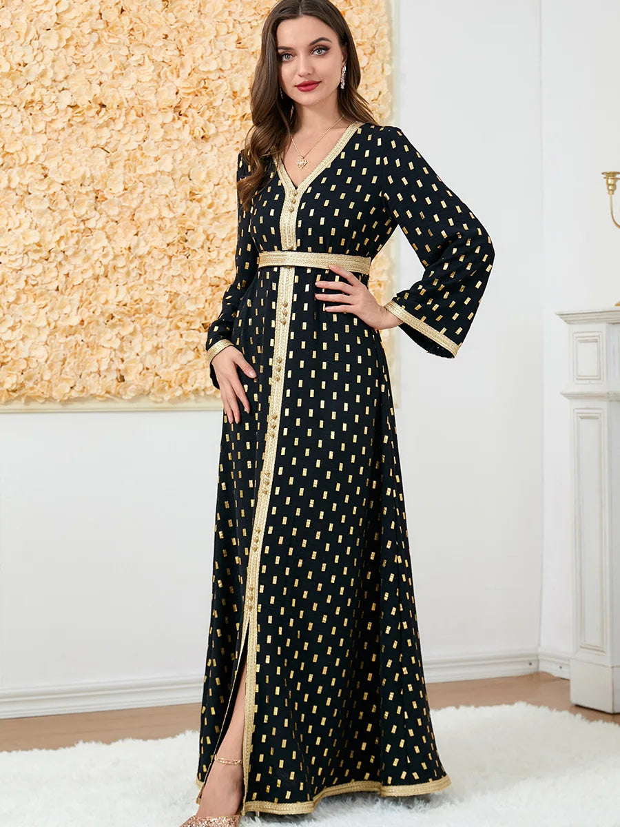 Moroccan Kaftan Dubai Long Woman Evening Dress Traditional Arabic Robe Party Banquet Gulf Jalabiyat Muslim Abaya Ramadan Eid